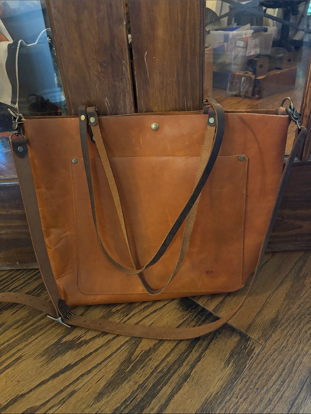 Full Leather Size Large Purse in Honey Purchased Off Etsy Buyer in Comments $175